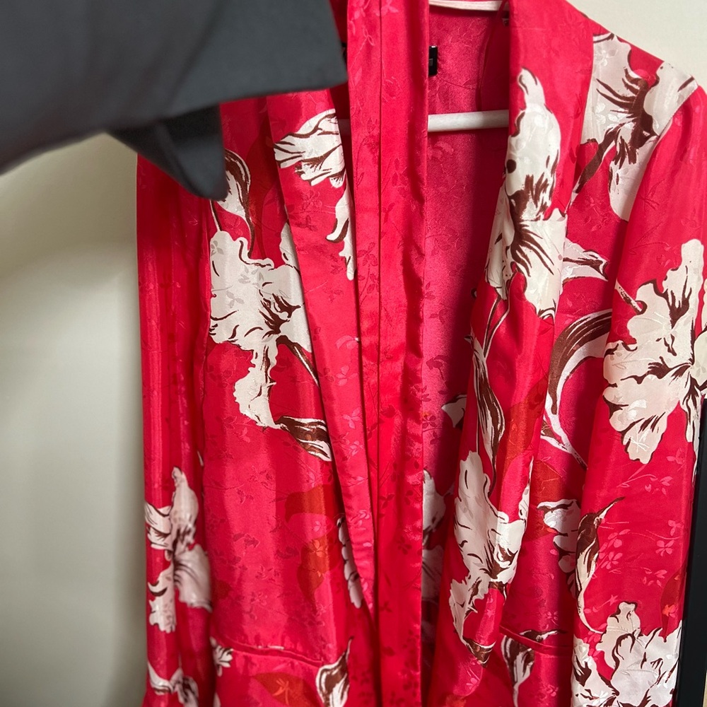 Zara Pink Floral Blazer and Suit Jacket